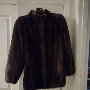 Fur bomber jacket